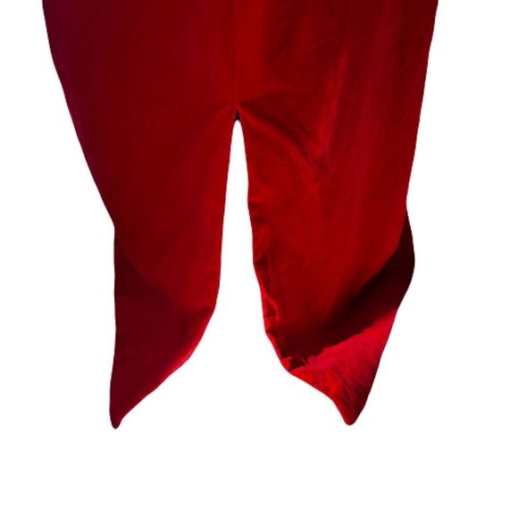 Vintage Handmade Red Dress, Elegant Long Sleeve Gown, Diamond in the Rough - Picture 6 of 8